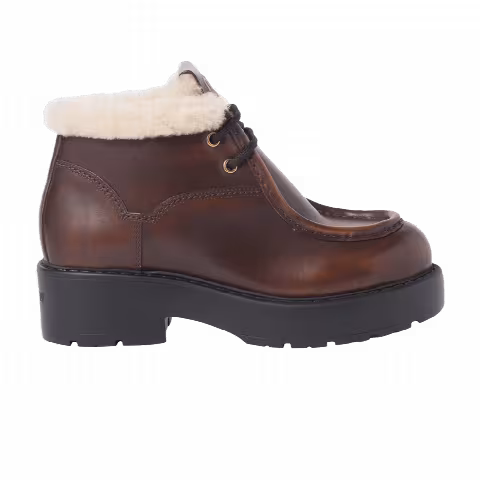 Miu Miu Wmns Fumé Leather Booties 'Sienna'