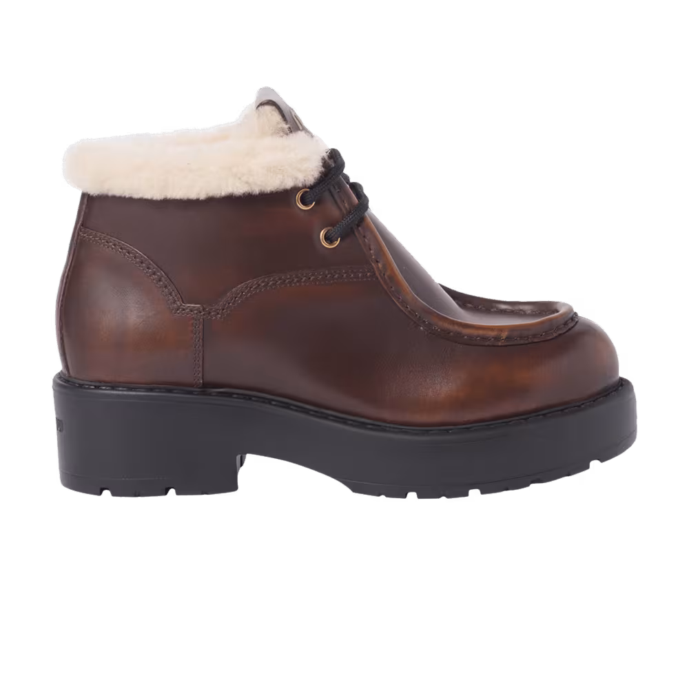 Miu Miu Women's Fumé Leather Booties Sienna
