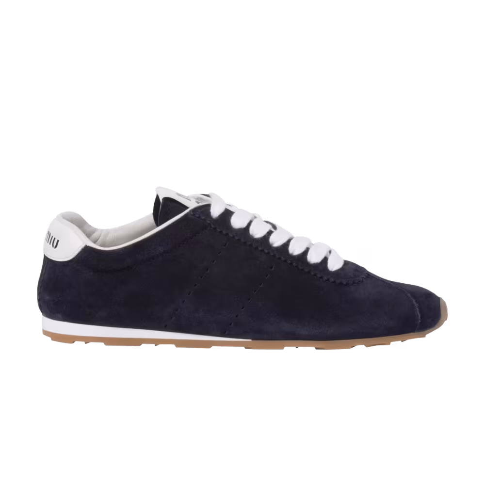 Miu Miu Women's Plume Suede Sneaker Navy