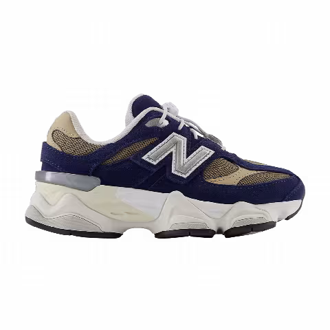 New Balance 9060 Bungee Lace Little Kid Wide 'Navy Mushroom'