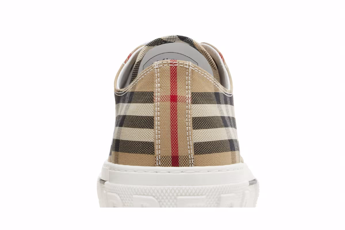 Burberry Check Cotton Sneakers Archive Beige, view 8