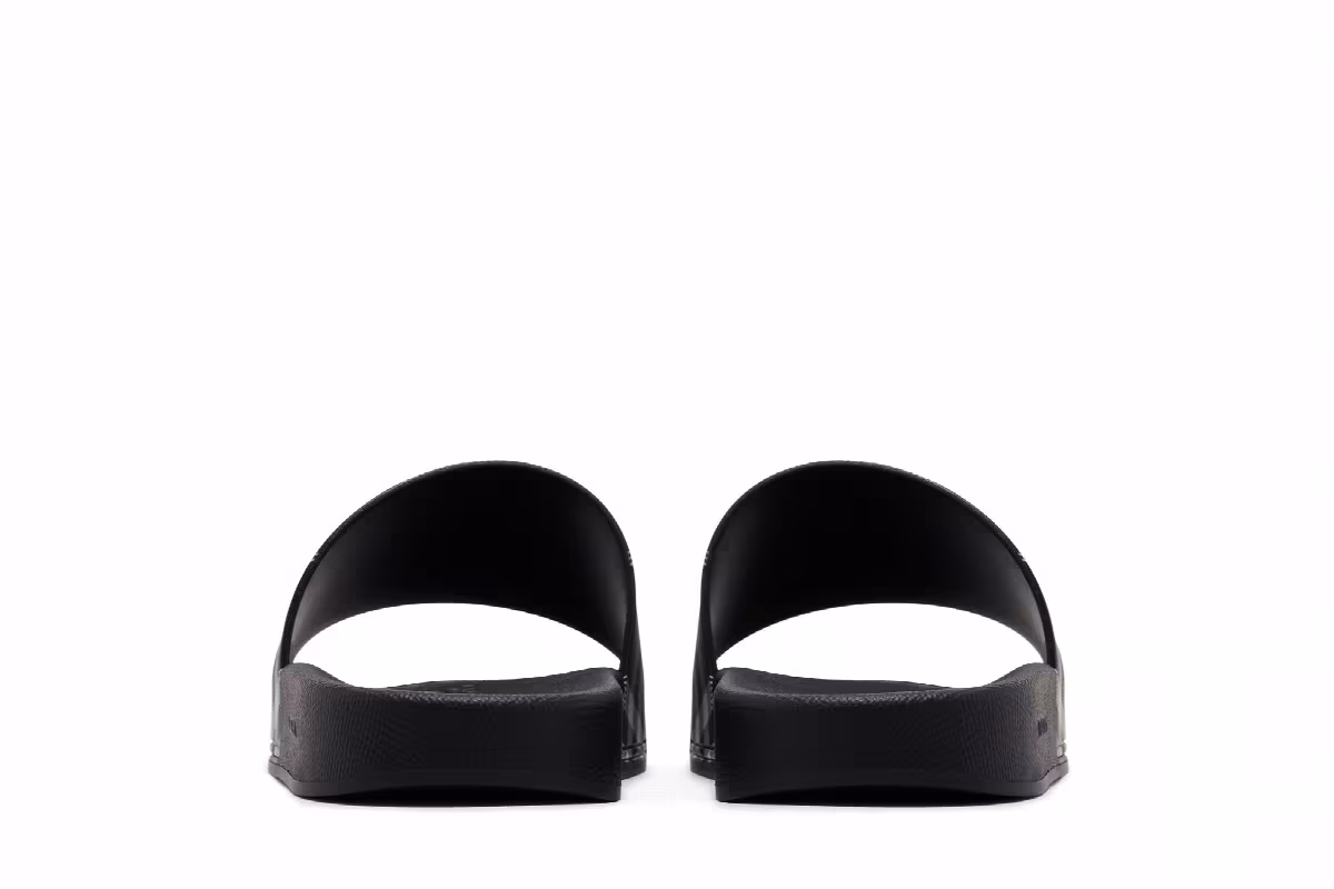 Burberry Check Slides Black Calico, view 7