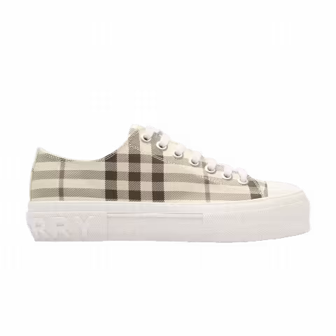 Burberry Wmns Training Jack Check Sneaker 'Light Beige'