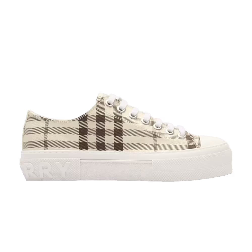 Burberry Women's Training Jack Check Sneaker Light Beige