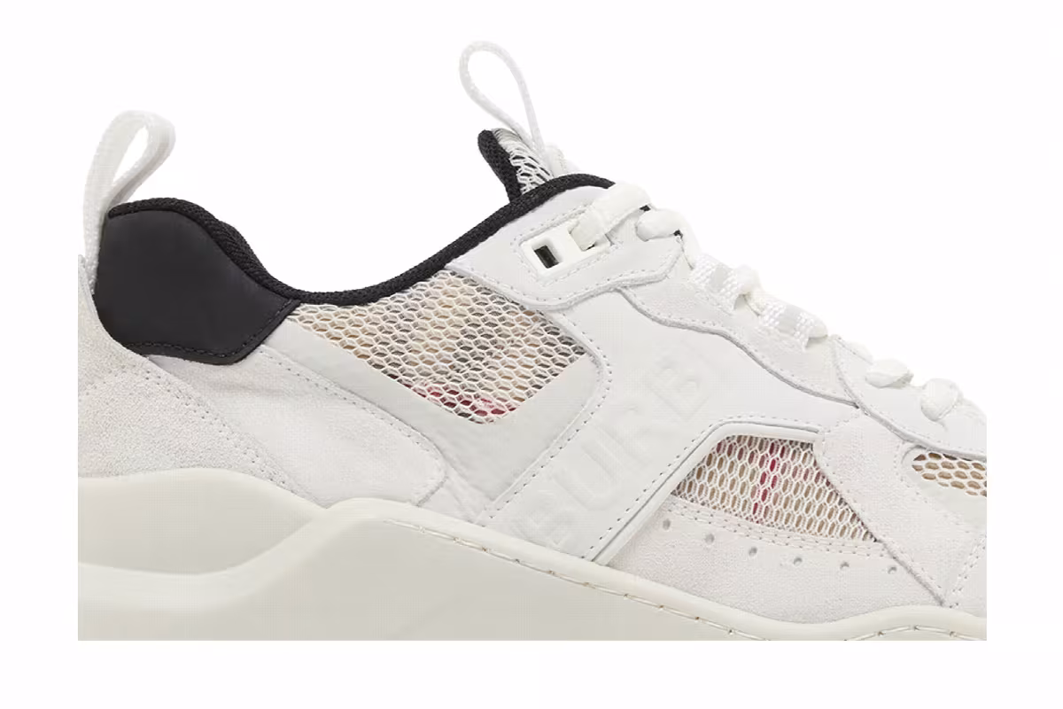 Burberry Women's Check Mesh Low White Tartan, view 3