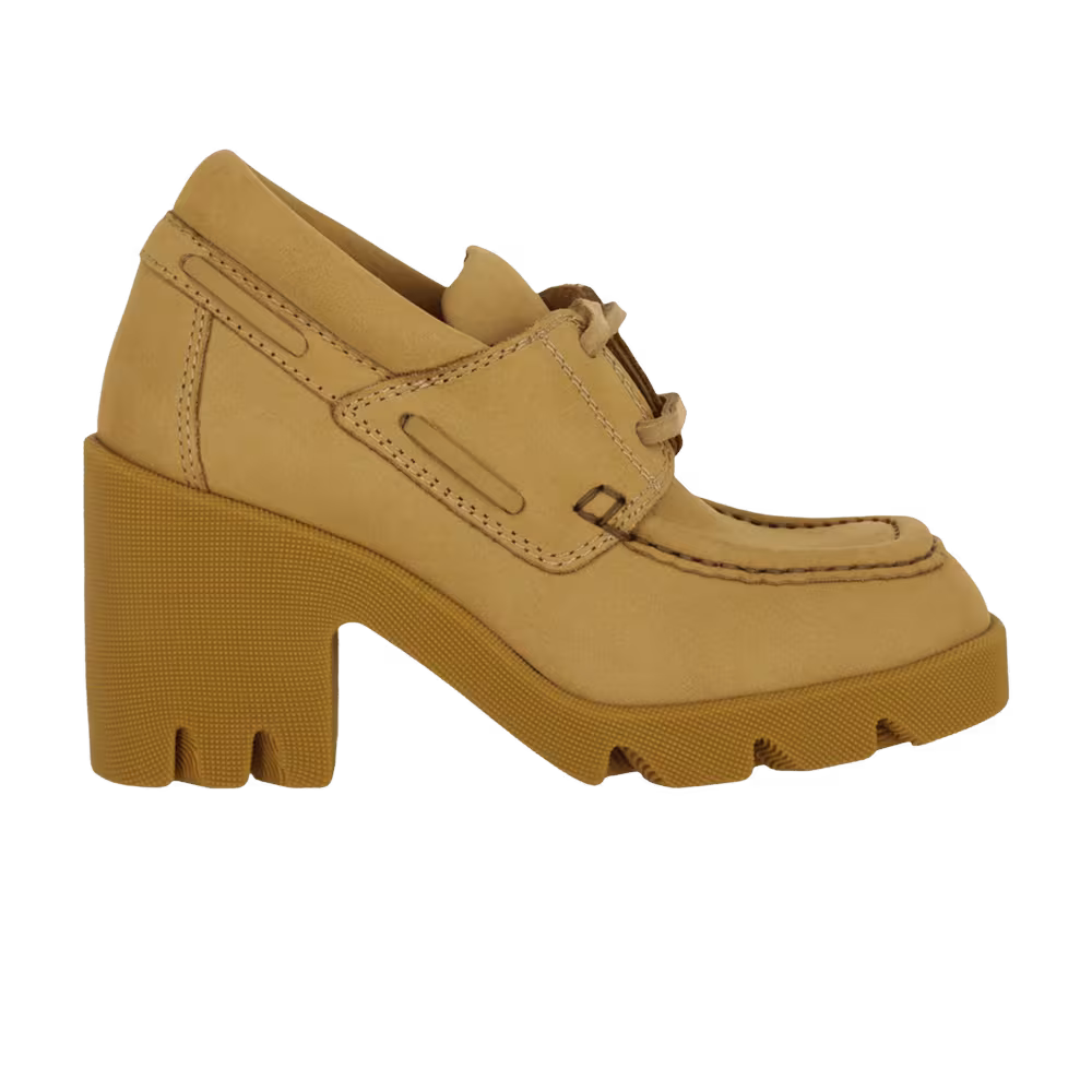 Burberry Women's Stride Leather Heeled Loafer Camel