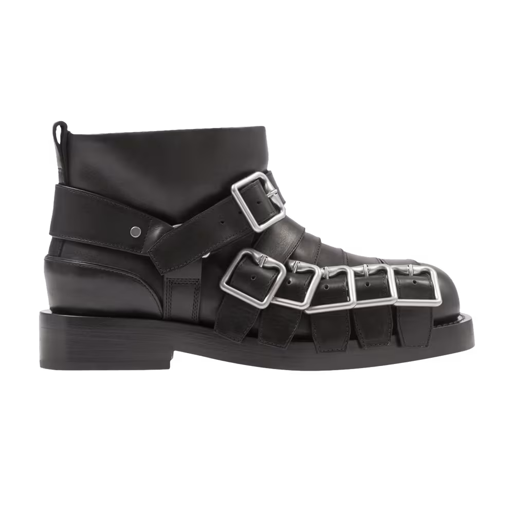 Burberry Women's Leather Strap Boot Black
