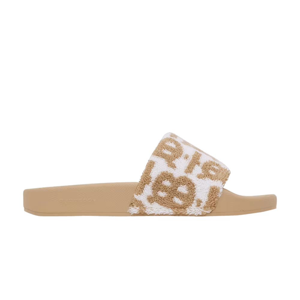 Burberry Women's Furley Slide Monogram - Beige