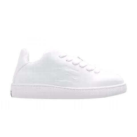 Burberry Leather Box Sneaker 'Debossed Equestrian Knight - White'