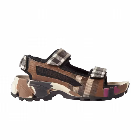 Burberry Wmns Check Arthur Sandal 'Dark Birch Brown'