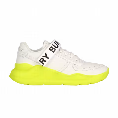 Burberry Wmns Ronnie Sneaker 'Optic White Neon Green'