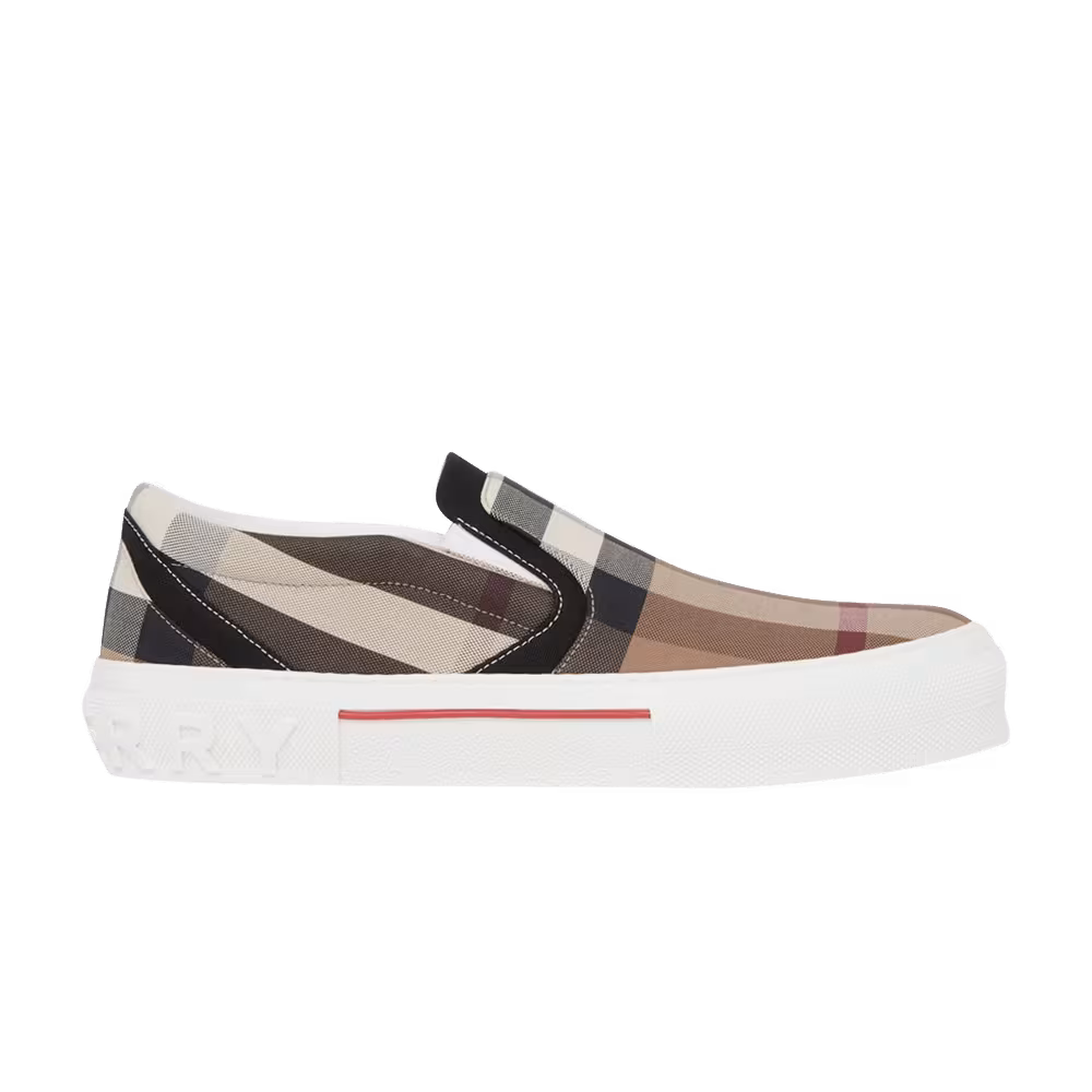 Burberry Curt Giant Vintage Check Slip-On Birch Brown White