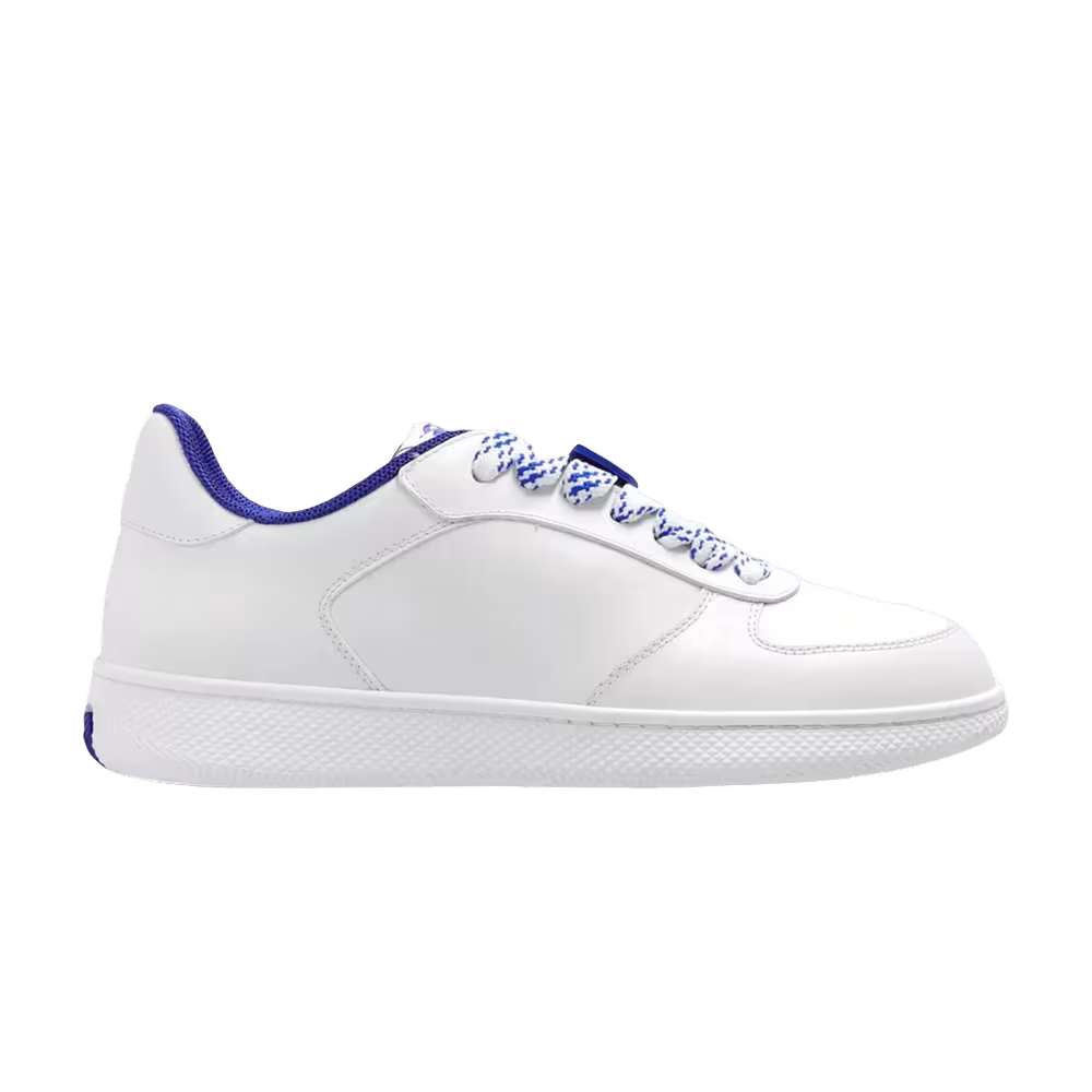 Burberry Women's Terrace Leather Sneaker White Blue
