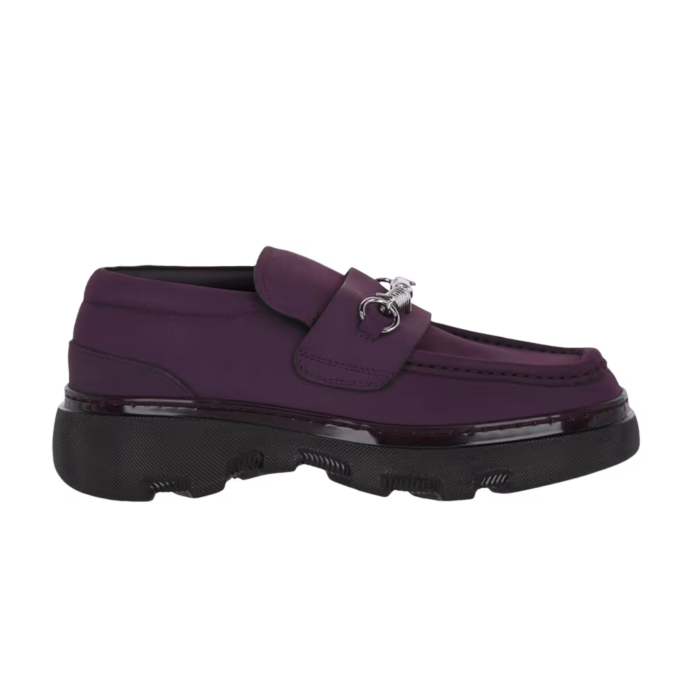 Burberry Creeper Clamp Loafer Aubergine