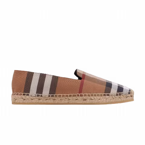 Burberry Wmns Flat Espadrille 'Vintage Check - Birch Brown'
