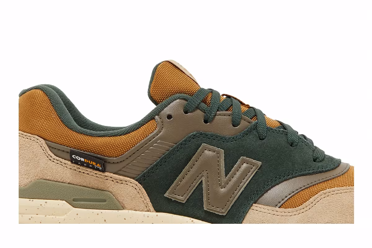 New Balance 997H Dark Green Mustard, view 3