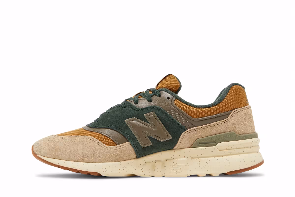 New Balance 997H Dark Green Mustard, view 4