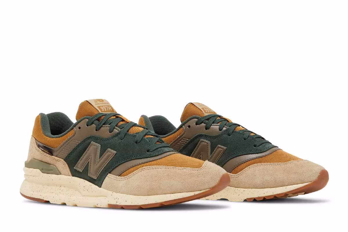 New Balance 997H Dark Green Mustard, view 9