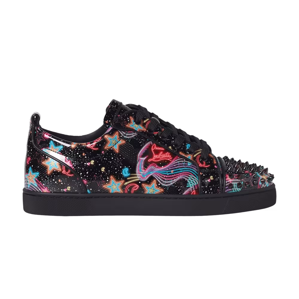 Christian Louboutin Louis Junior Spikes Orlato Flat Starlight