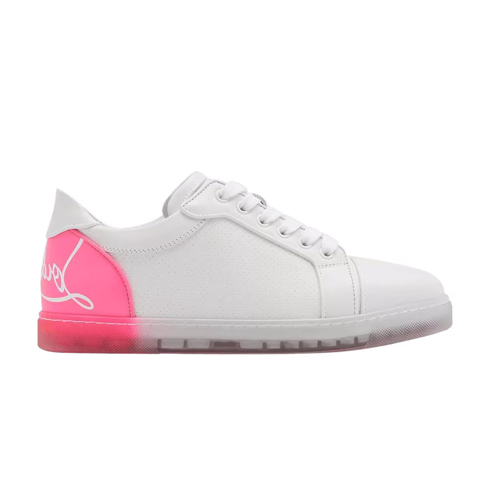 Christian Louboutin Women's Fun Vieira Orlato Flat White Fluo Pink