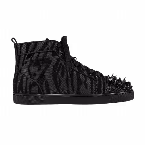 Christian Louboutin Louis Pik Pik Strass High 'Black Velvet Quagga'