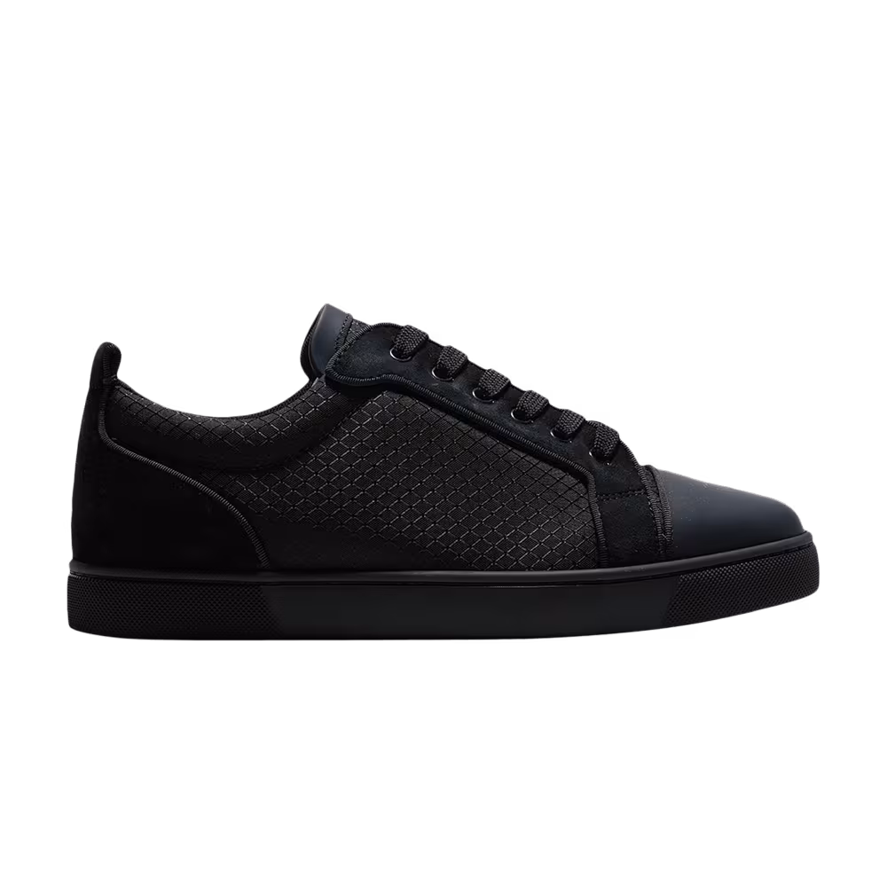 Christian Louboutin Louis Junior Orlato Flat Black Mesh