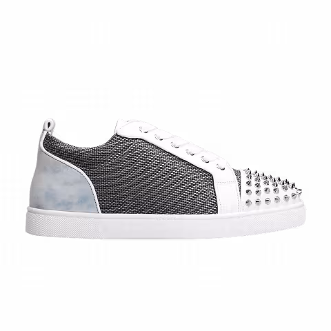 Christian Louboutin Louis Junior Spikes 'White Light Blue'