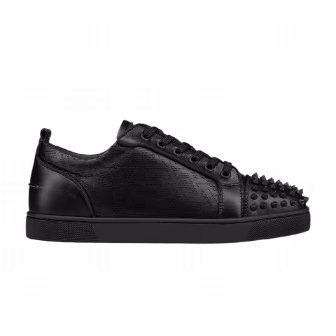 Christian Louboutin Louis Junior Spikes Orlato Flat 'Black CL Pattern'