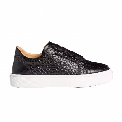 Christian Louboutin Wmns Vieirissima Flat Calf 'Alligator Patent - Black'