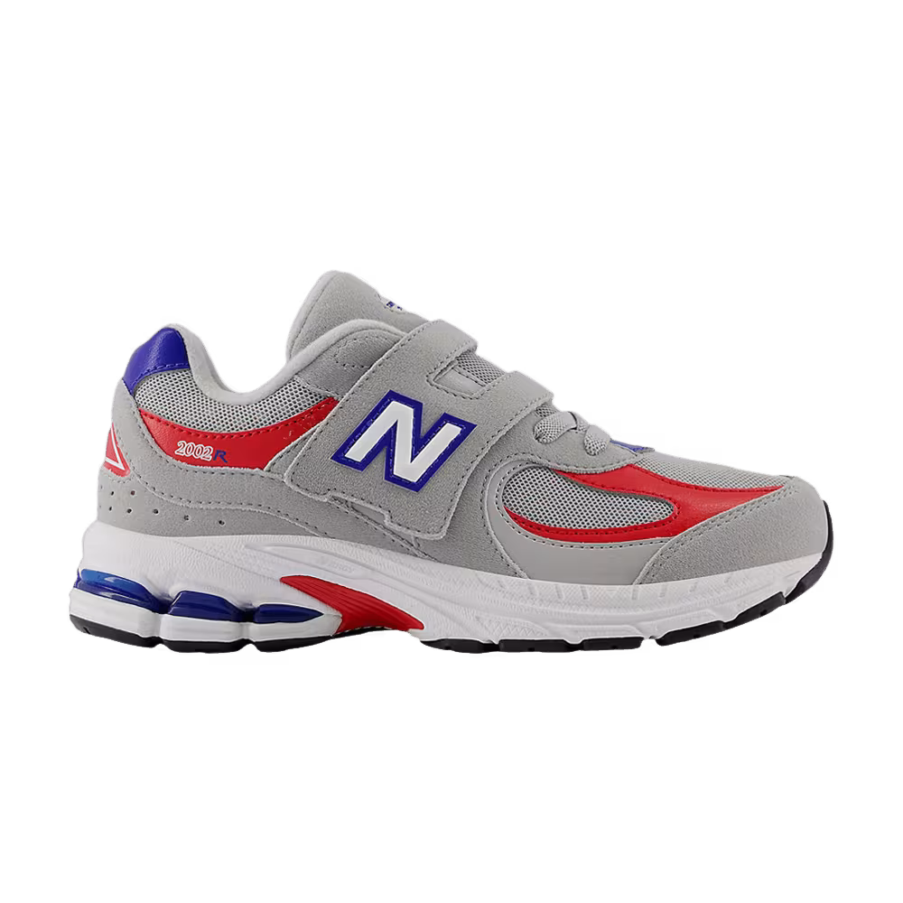 New Balance 2002R Hook & Loop Little Kid Wide Raincloud True Red