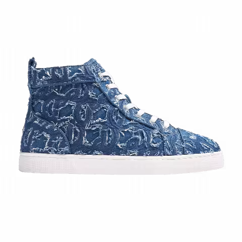 Christian Louboutin Louis Flat High 'Denim Embroidered'