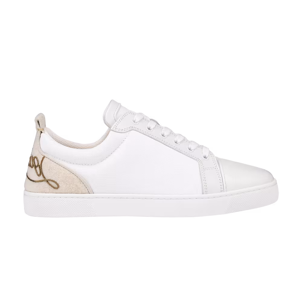 Christian Louboutin Fun Louis Junior White Canvas