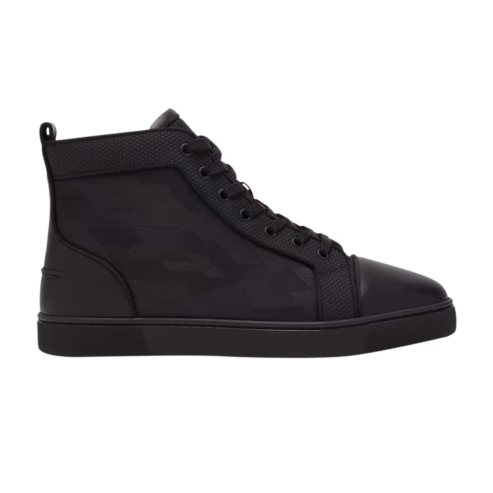 Christian Louboutin Louis Orlato Flat High Black Jacquard
