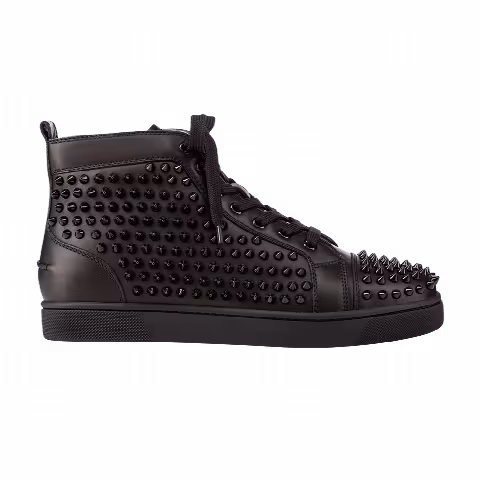 Christian Louboutin Louis Flat Calf Spikes 'Black'