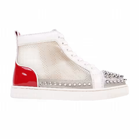 Christian Louboutin Louis Flat Calf Spikes 'White Red PVC'