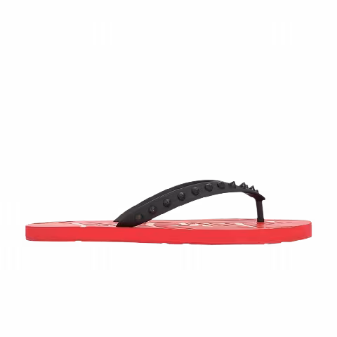 Christian Louboutin Loubi Flip Flat 'Black Red'