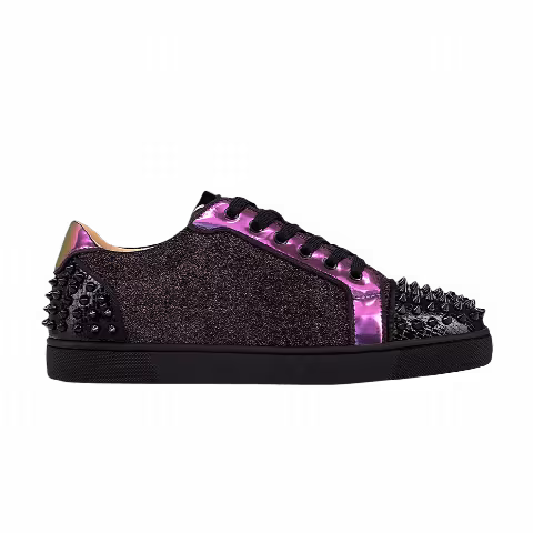 Christian Louboutin Seavaste 2 Orlato Flat 'Black Purple Glitter'