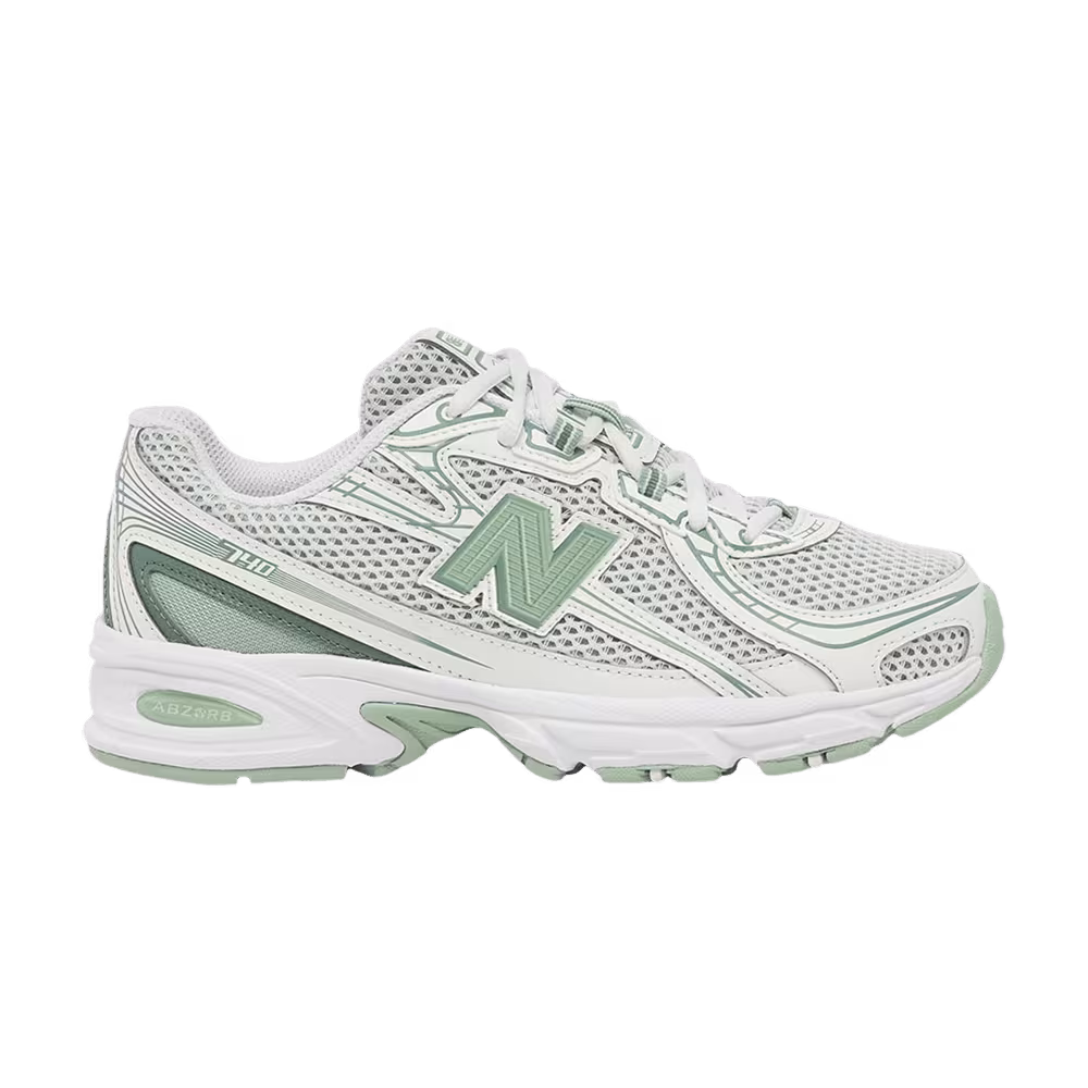 New Balance 740 White Mint Metallic Silver