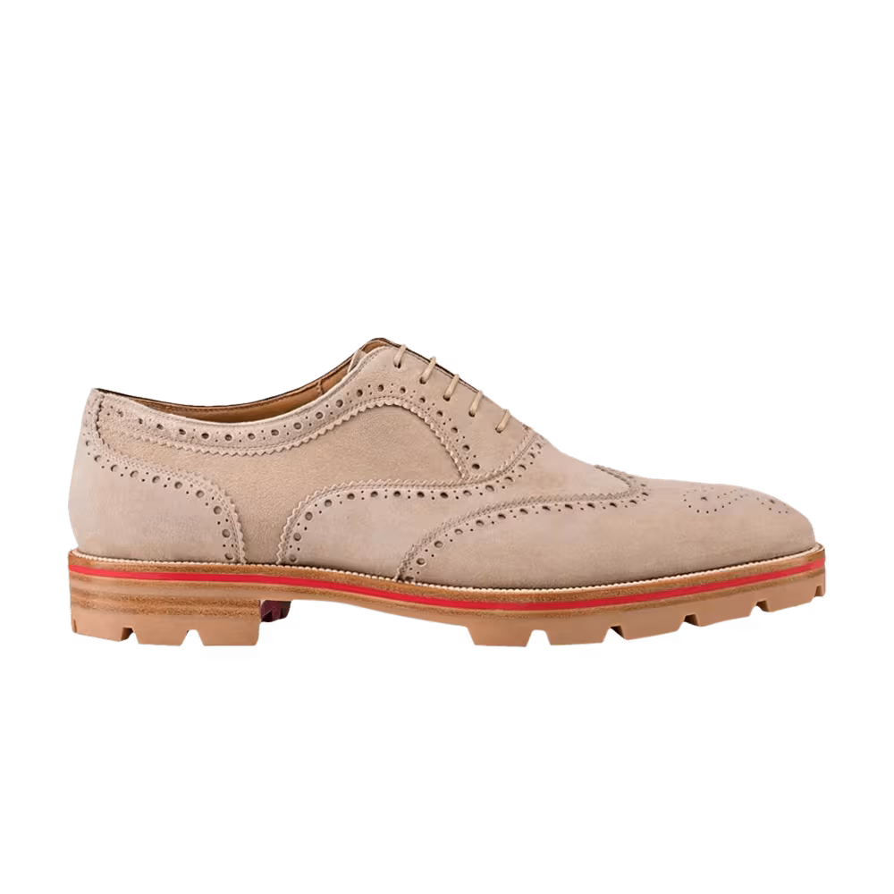 Christian Louboutin Charlie Me Flat Veau Velours Galet
