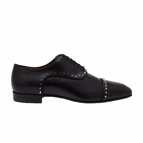 Christian Louboutin Eton Flat Calf 'Black Silver'