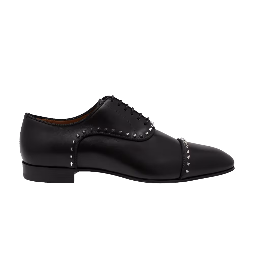 Christian Louboutin Eton Flat Calf Black Silver