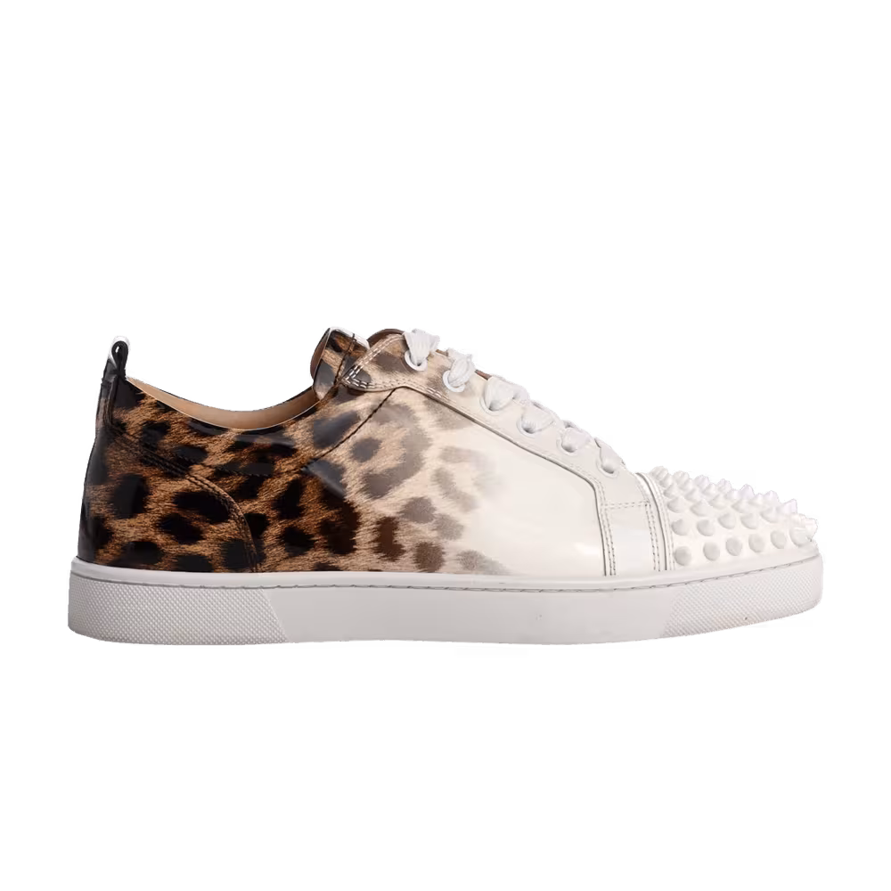Christian Louboutin Louis Junior Spikes Flat Leopard