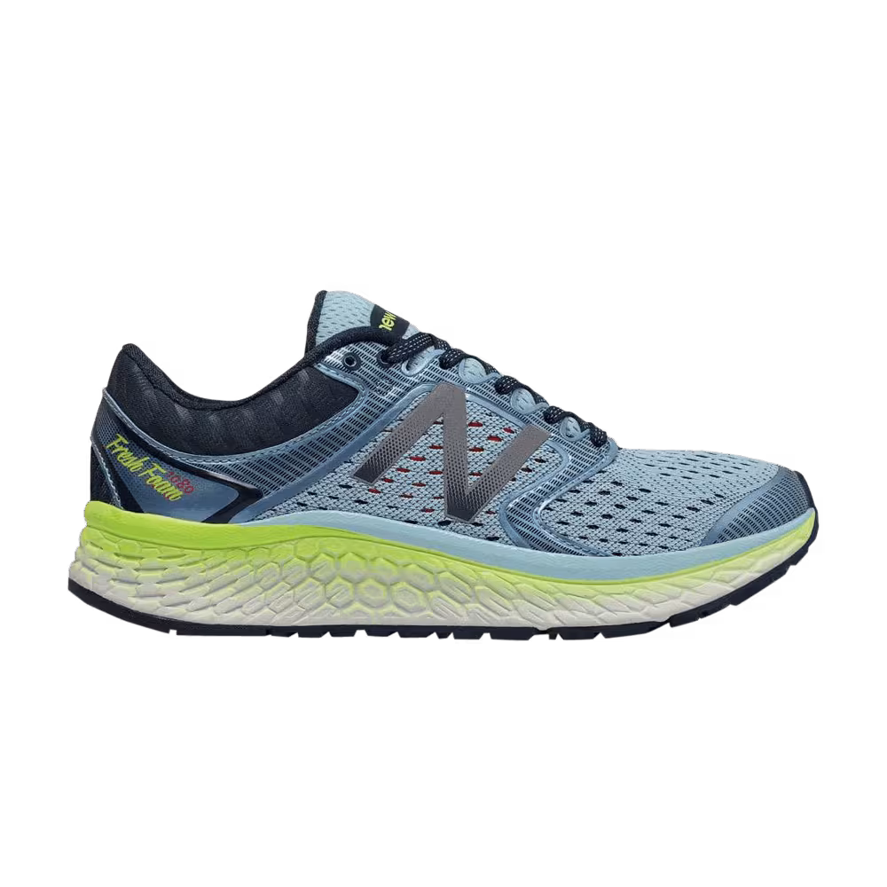New Balance Women's Fresh Foam 1080v7 Blue Glow Lime