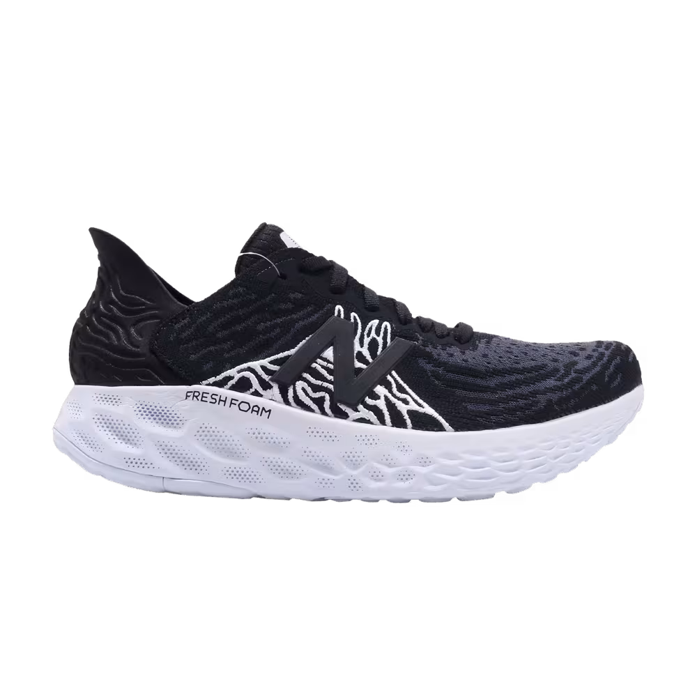 New Balance Women's Fresh Foam 1080 Wide Black White Blue