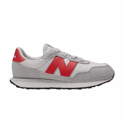 New Balance 237 Bungee Lace Little Kid Wide 'Concrete True Red'
