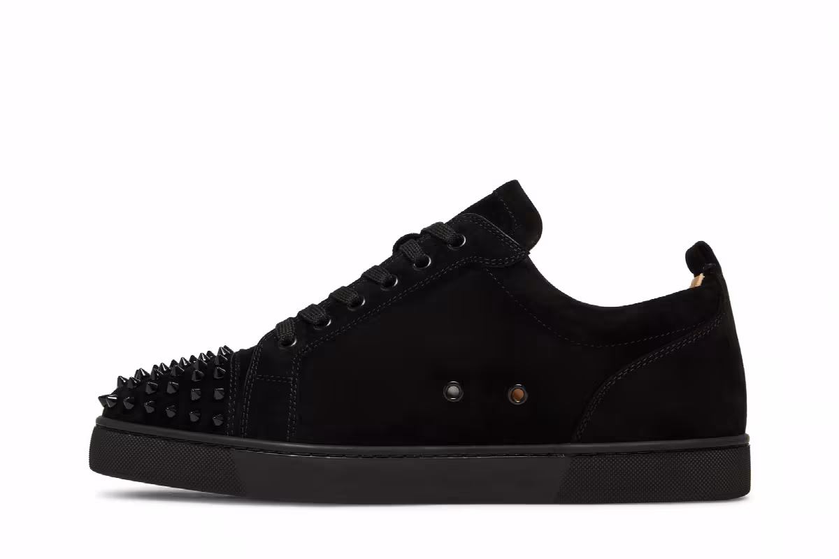 Christian Louboutin Louis Junior Spikes Flat Taupe, view 4
