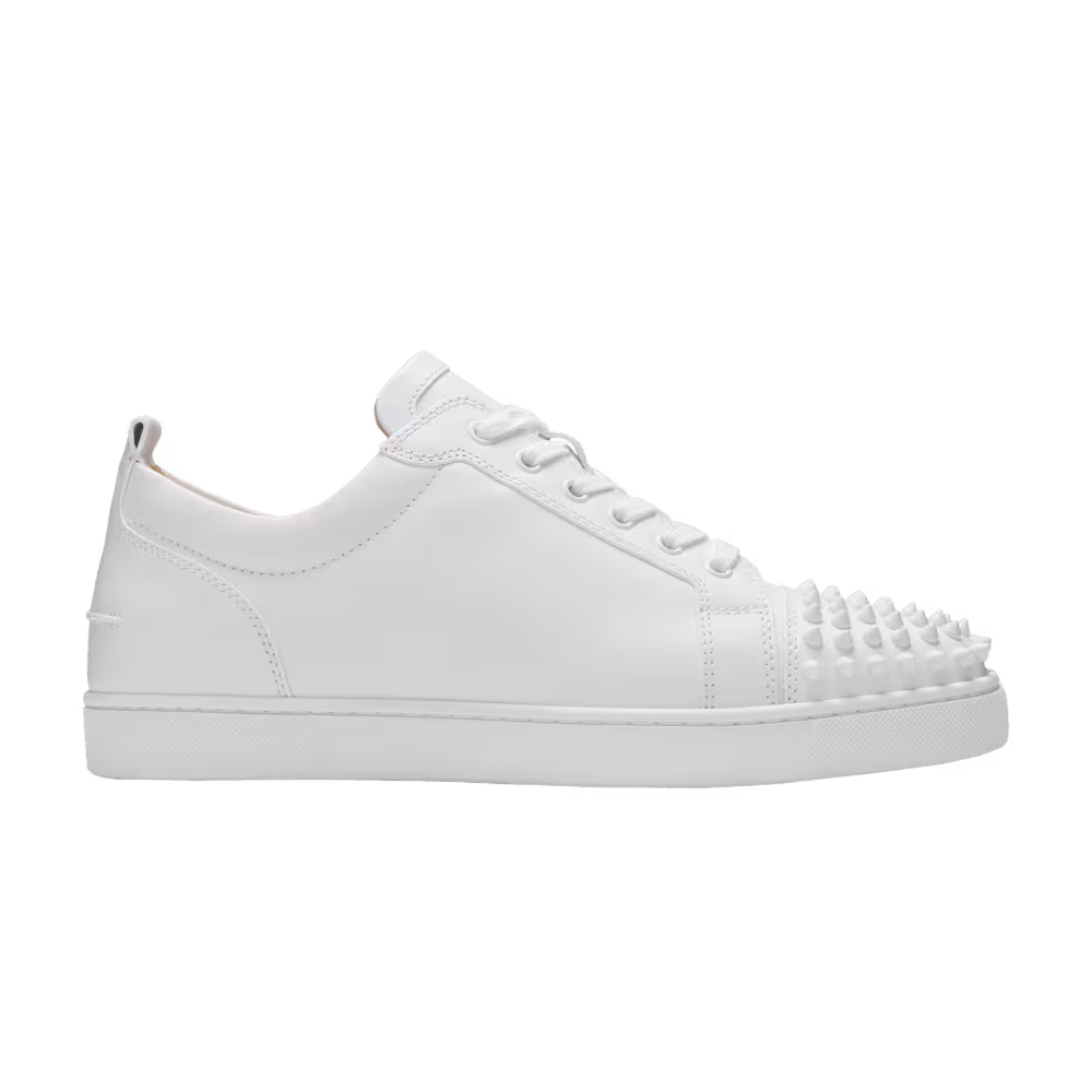 Christian Louboutin Louis Junior Spikes Flat Calf White
