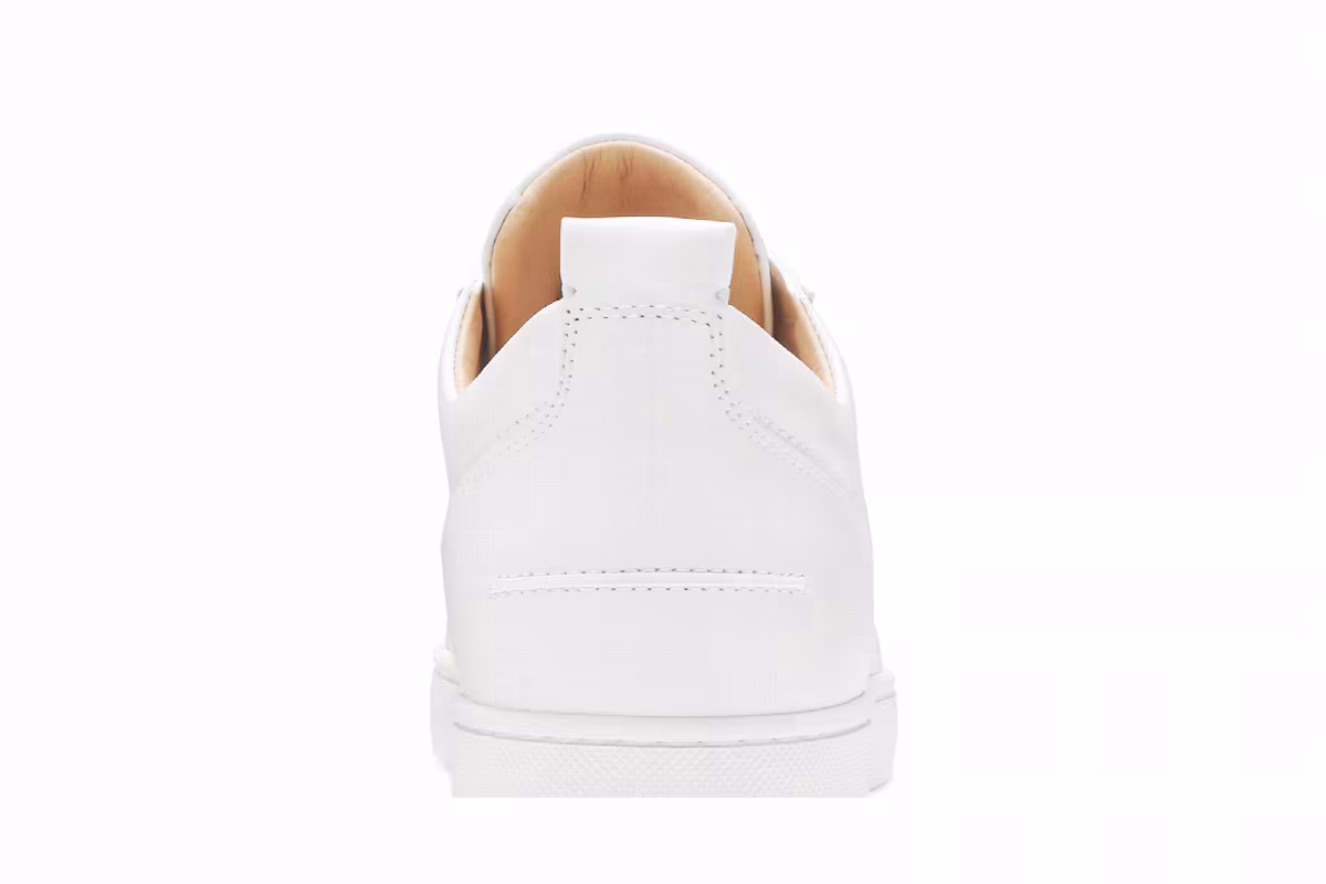 Christian Louboutin Louis Junior Spikes Flat Calf White, view 8