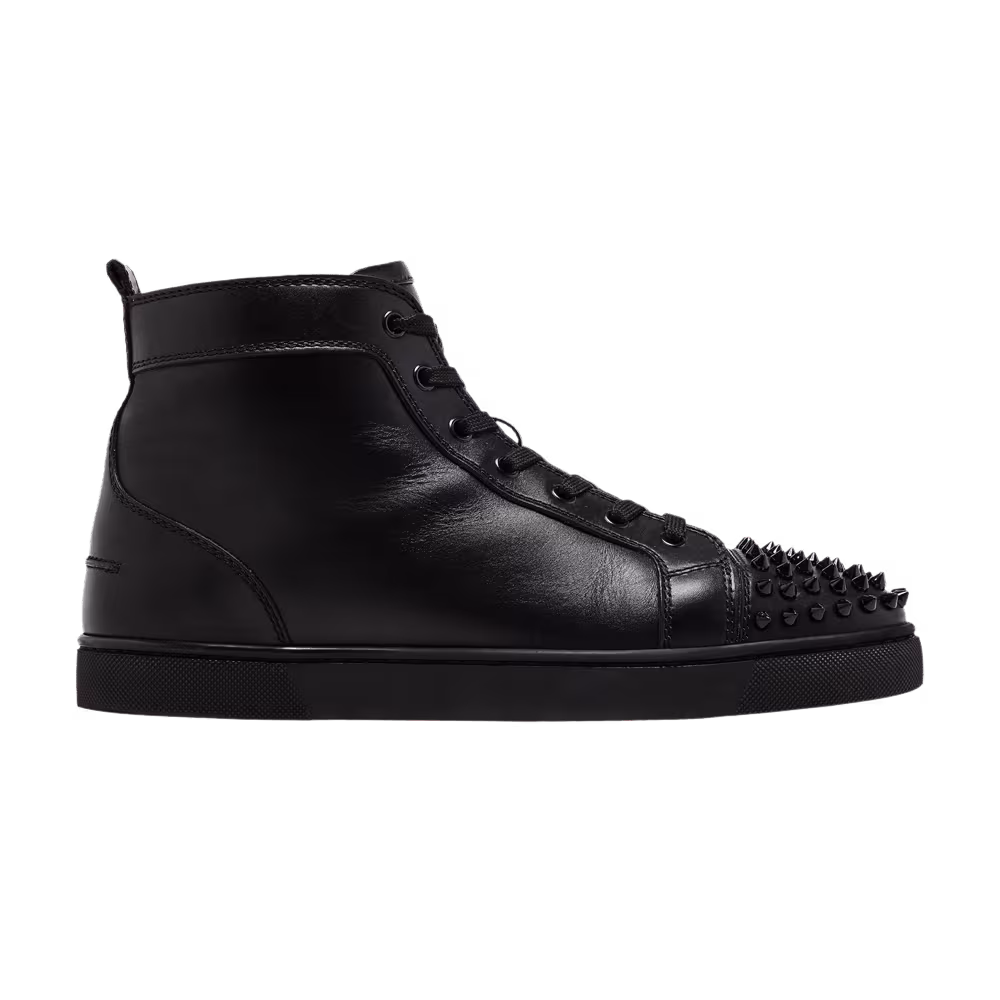 Christian Louboutin Louis Flat Calf Spikes Black