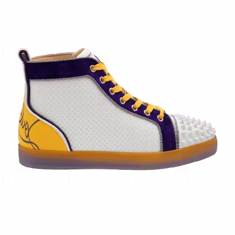 Christian Louboutin Fun Lou Spikes Flat High 'Purple Yellow'